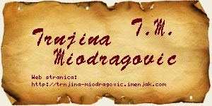 Trnjina Miodragović vizit kartica